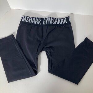 Womens Gym Shark Short Leggings Black XS Silicone Waist Band 12 - 14" #4